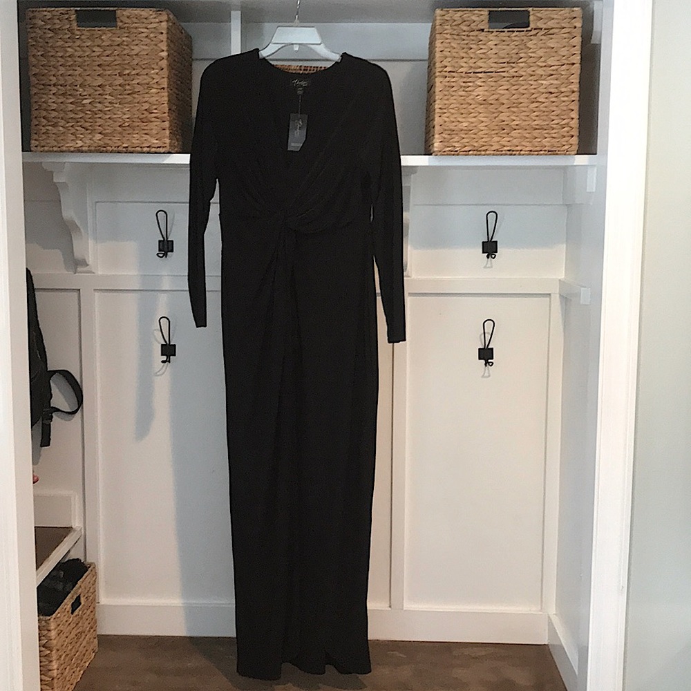Long sleeved black dress